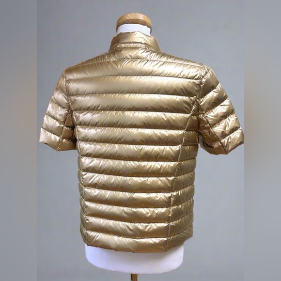 J. McLaughlin Amira Gold Short Sleeve Puffer Jacket - Picture 8 of 9